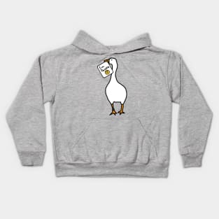 Gaming Goose Says Ew People Kids Hoodie